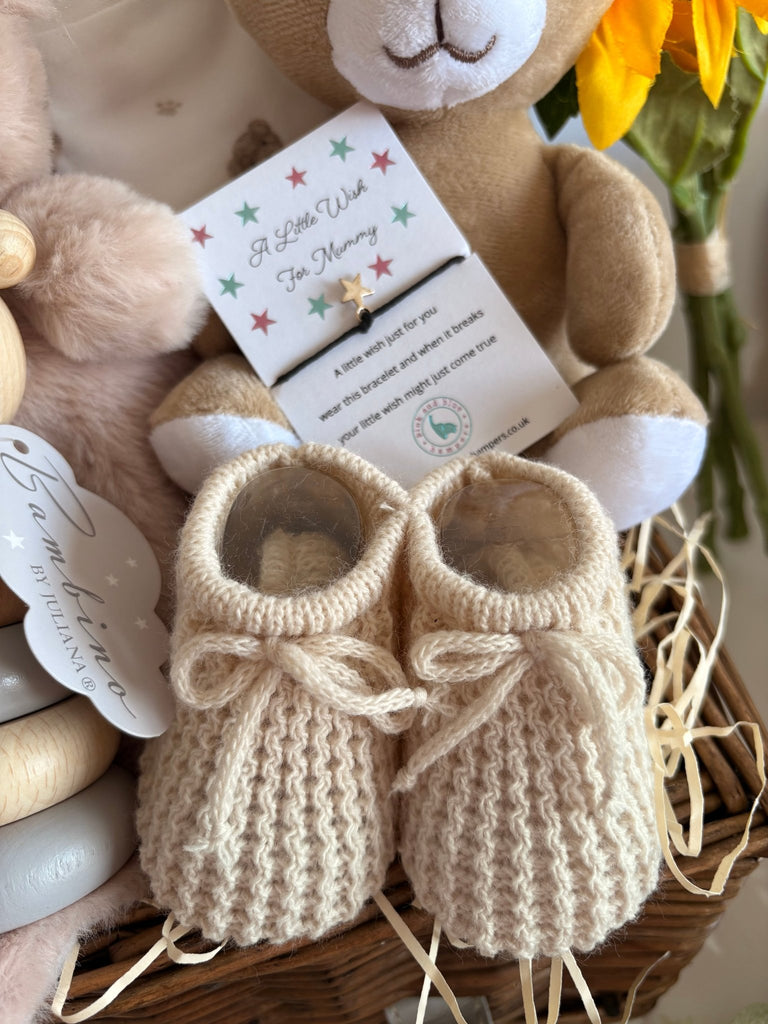New Mum Baby Gift Basket - Teddy Bear Friends - Pink and Blue Hampers