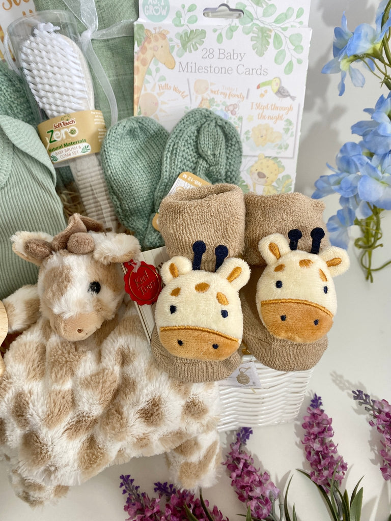 New Mum Gift Hamper - Jungle Giraffes - Pink and Blue Hampers