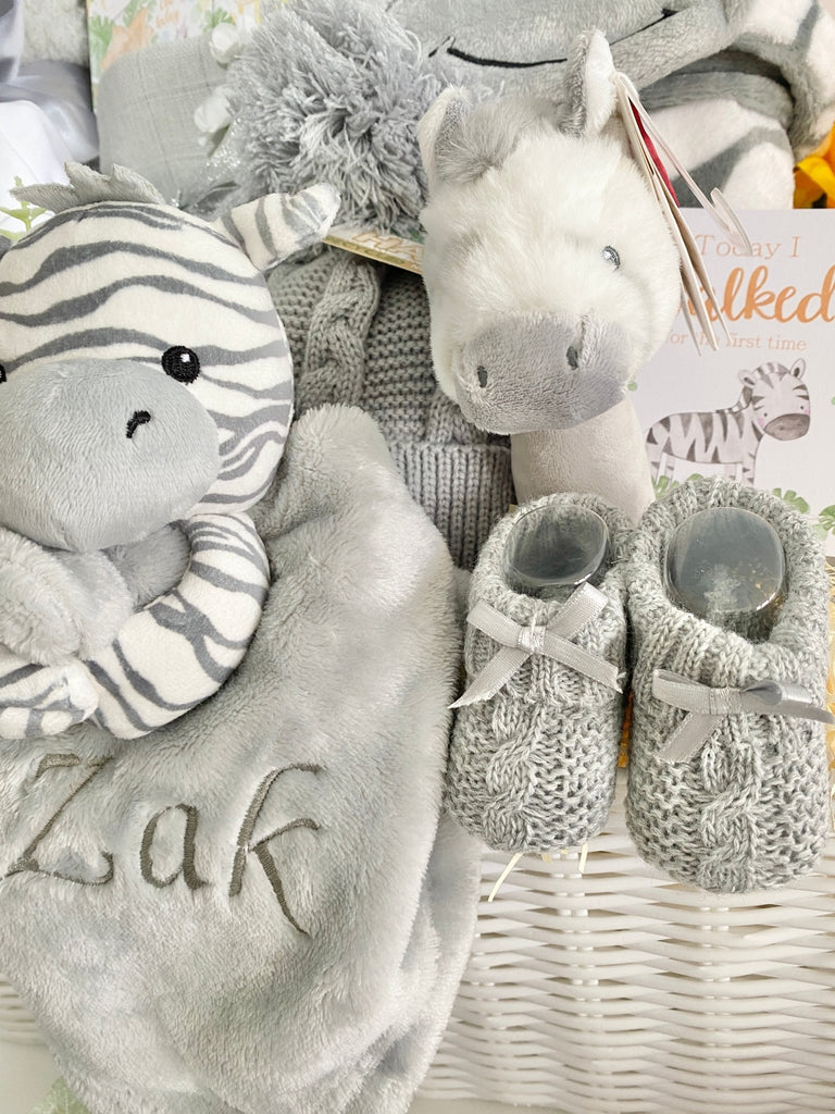 New Mum Hamper - Zebra Smiles & Cuddles - Pink and Blue Hampers