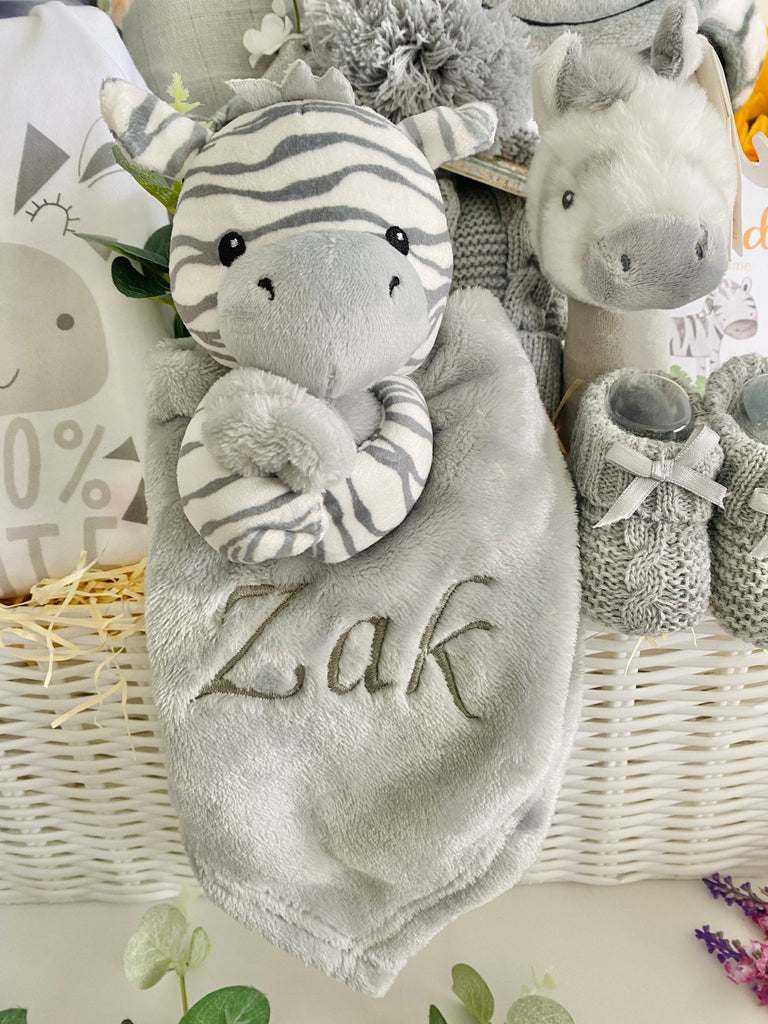 New Mum Hamper - Zebra Smiles & Cuddles - Pink and Blue Hampers