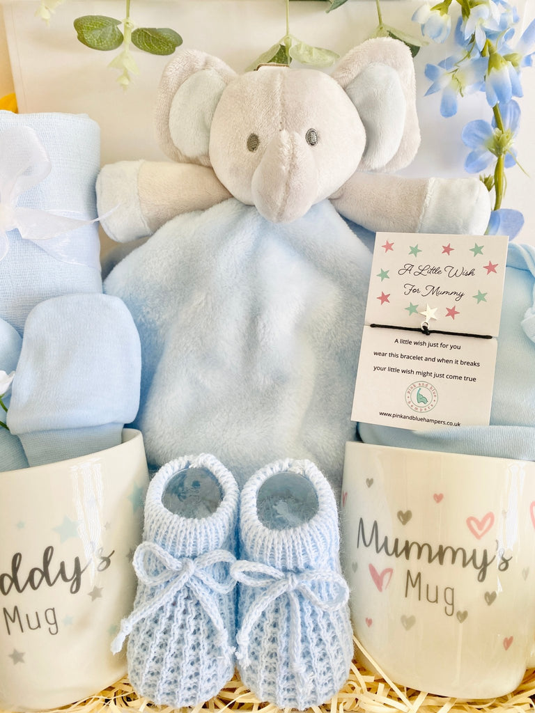 New Parents Baby Hamper - Mummy & Daddy Wishes - Pink and Blue Hampers