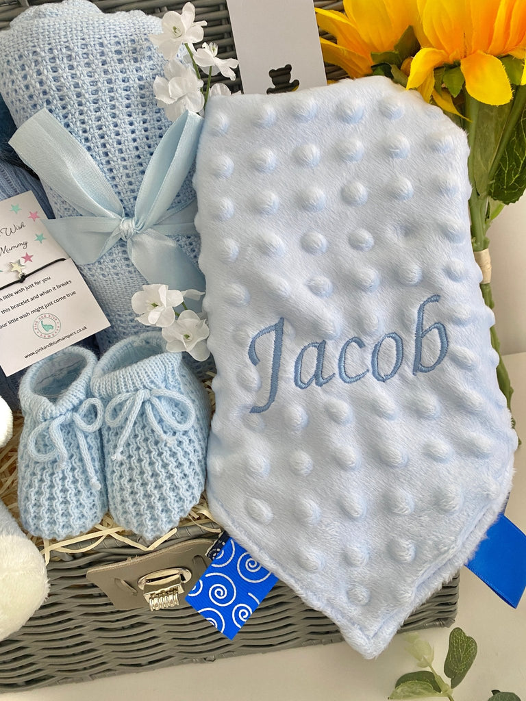 Personalised Baby Boy Hamper - Elly The Elephant - Pink and Blue Hampers