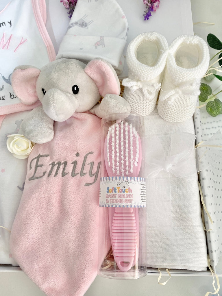 Personalised Baby Girl Gift - Mummy Is My Hero - Pink and Blue Hampers