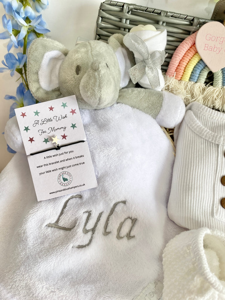 Personalised Mummy To Be Gift - Little Rainbows - Pink and Blue Hampers