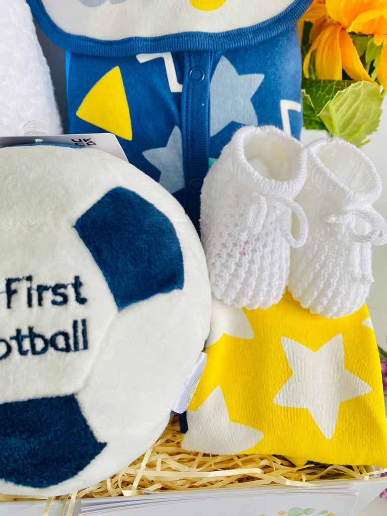 Play All Day Baby Hamper With My First Football Rattle - Pink and Blue Hampers