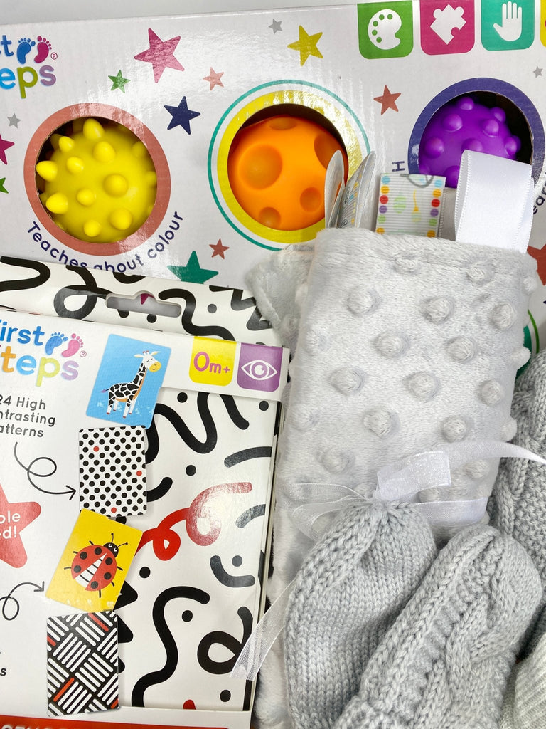 Sensory Baby Toy Gift Hamper Basket - Pink and Blue Hampers