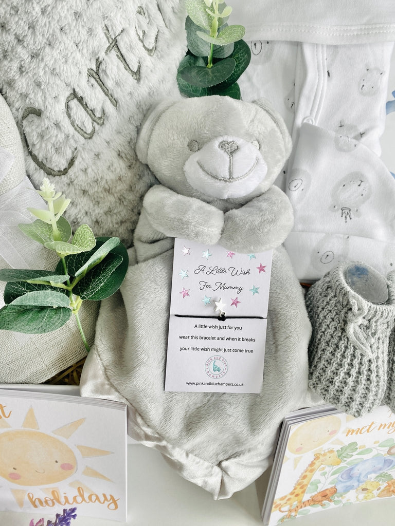 Smiley Bear Unisex Baby Hamper - Pink and Blue Hampers