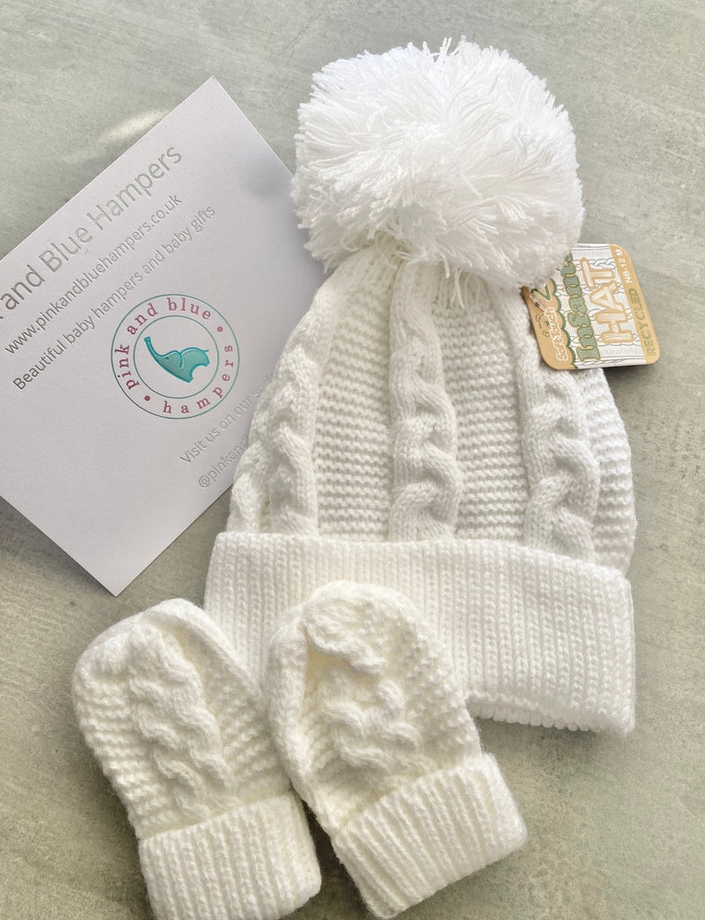Sweet Hat & Mittens Set - Pink and Blue Hampers