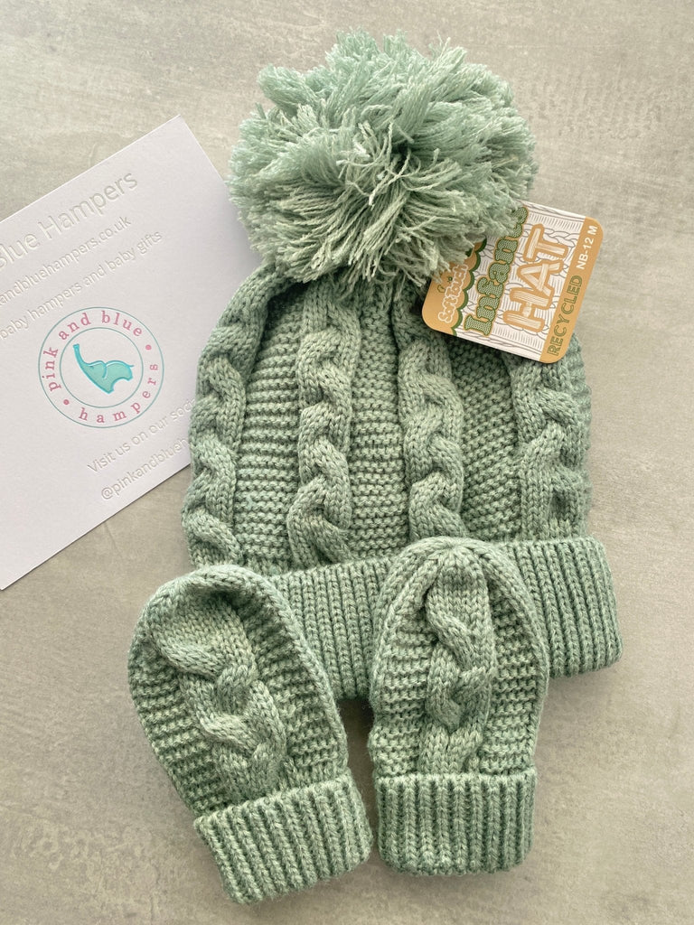 Sweet Hat & Mittens Set - Pink and Blue Hampers