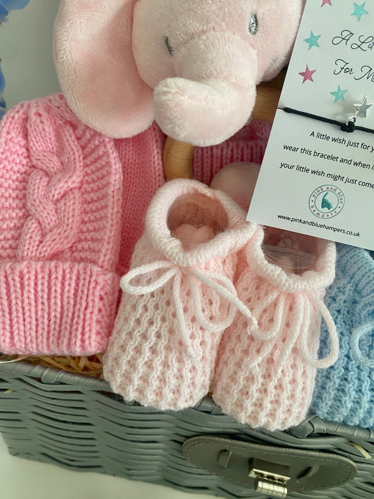 Twin Baby Gift Hamper - Buddy Elephants - Pink and Blue Hampers