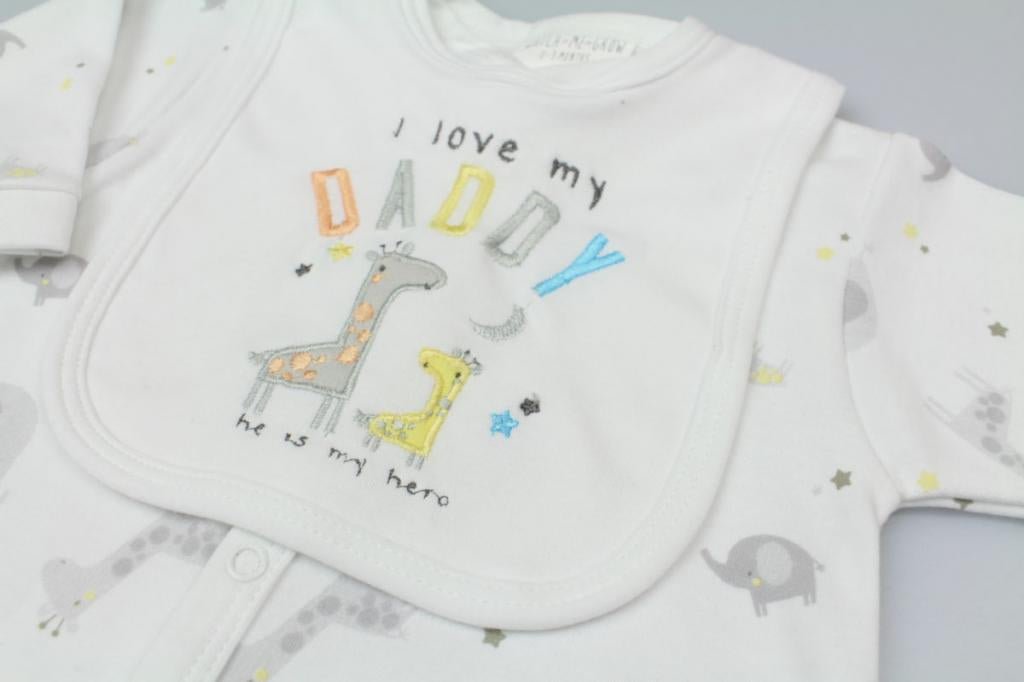 Unisex Baby Clothing Set - I Love My Daddy Gift - Pink and Blue Hampers