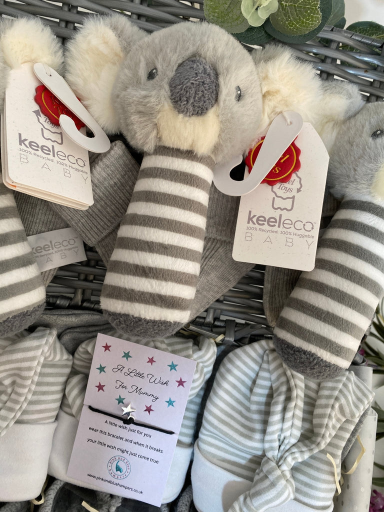 Unisex Triplet Hamper - Cute Koalas - Pink and Blue Hampers