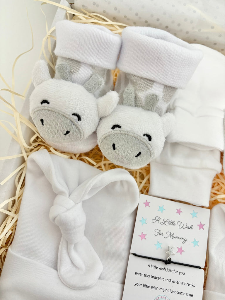 Unisex Twin Baby Gift Set - Personalised Twin Gift Box - Pink and Blue Hampers