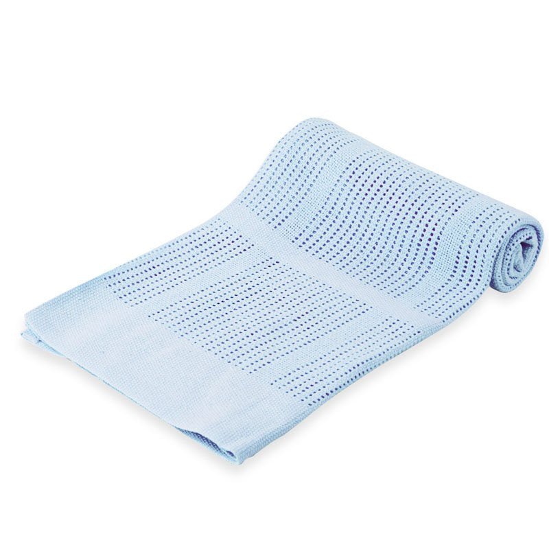 Baby Blue Cellular Cotton Blanket, Baby Boy Blanket - Pink and Blue Hampers