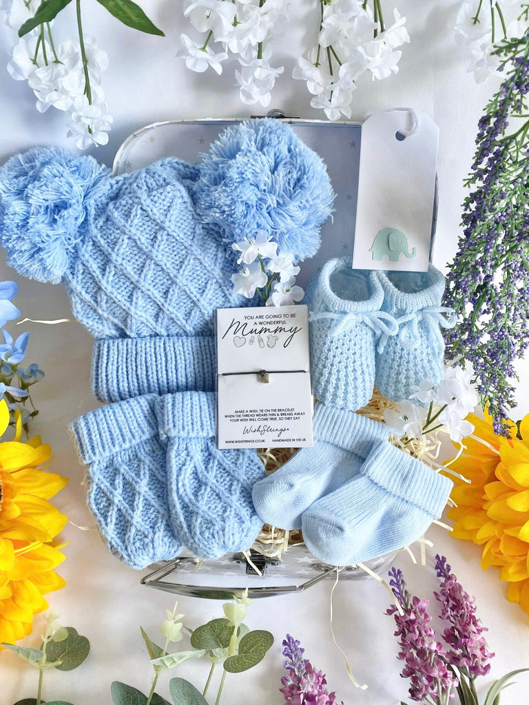 Baby Boy Mini Gift Set, Gorgeous New Baby Gift - Pink and Blue Hampers
