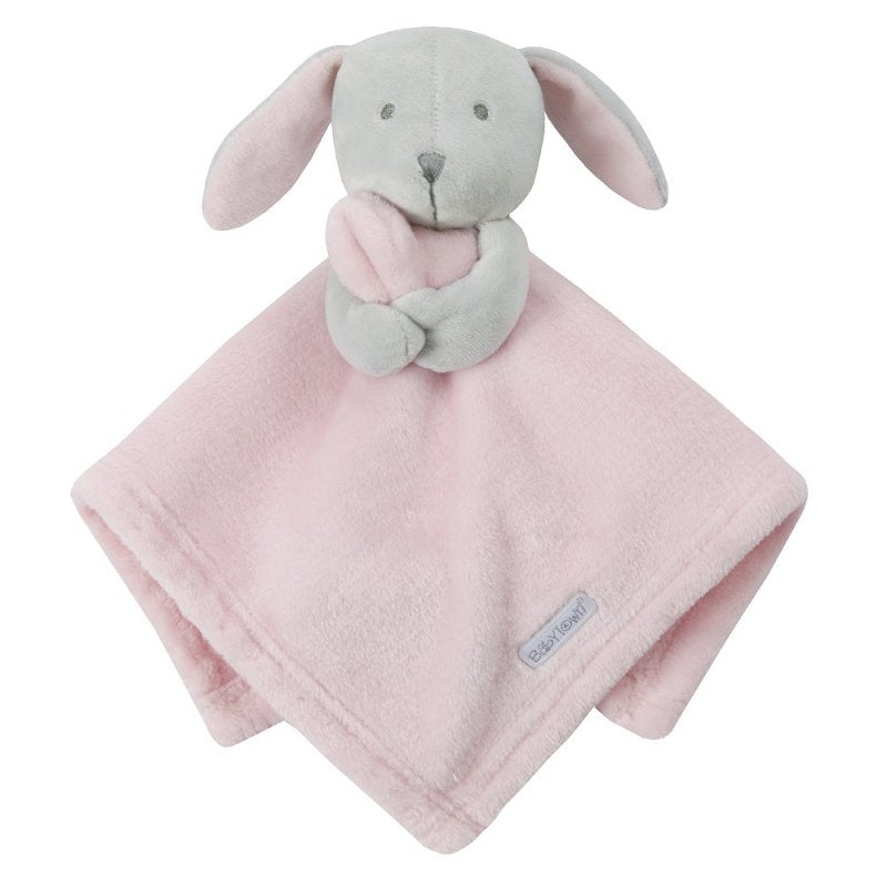 Beautiful Baby Girls Pink Bunny Comforter - Pink and Blue Hampers