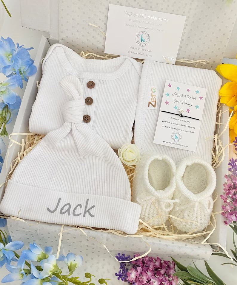Personalised Baby Boy Gift Set Baby Shower Gift – Pink and Blue