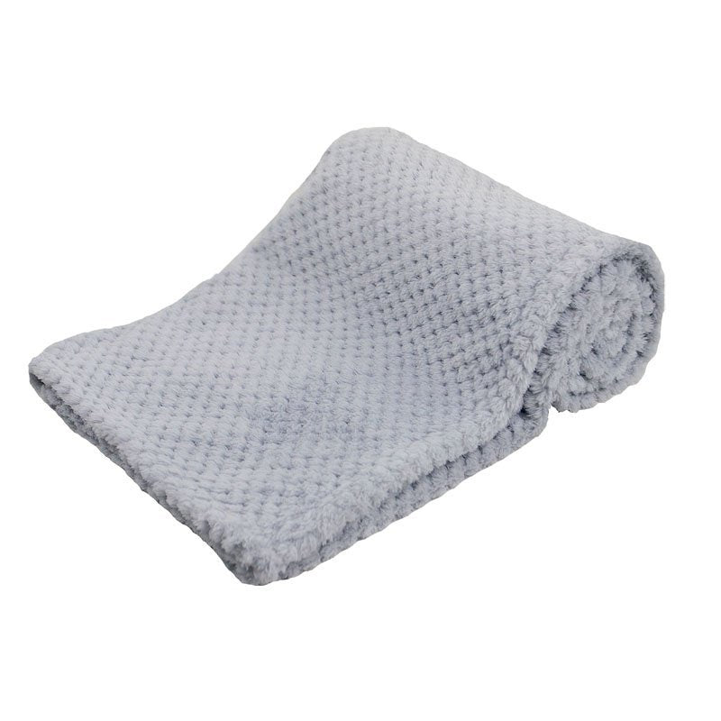 Grey Waffle Baby Blanket Wrap - Pink and Blue Hampers