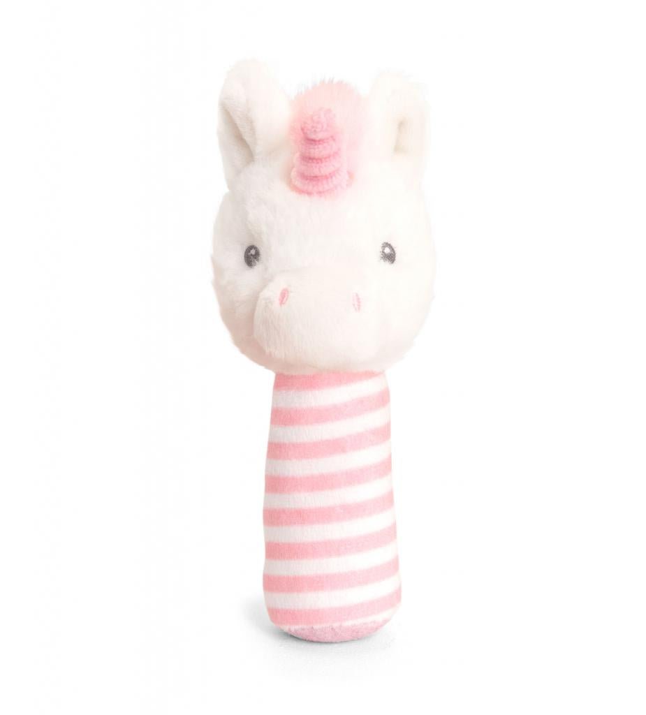 Keeleco Cuddle Unicorn Rattle Stick - Pink and Blue Hampers