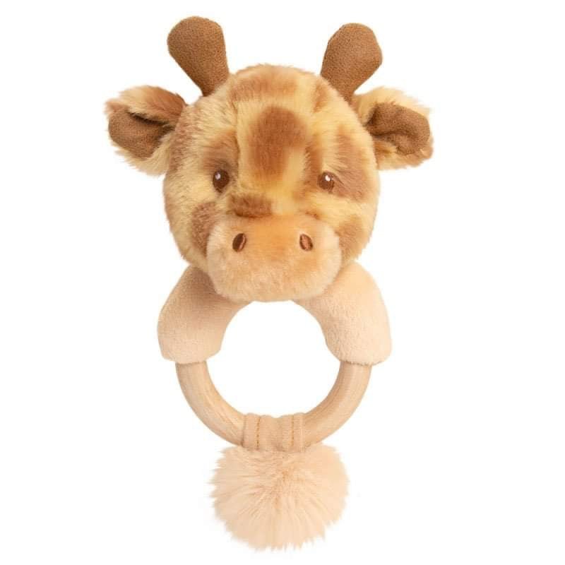 Keeleco Huggy Girraffe Ring Rattle - Pink and Blue Hampers