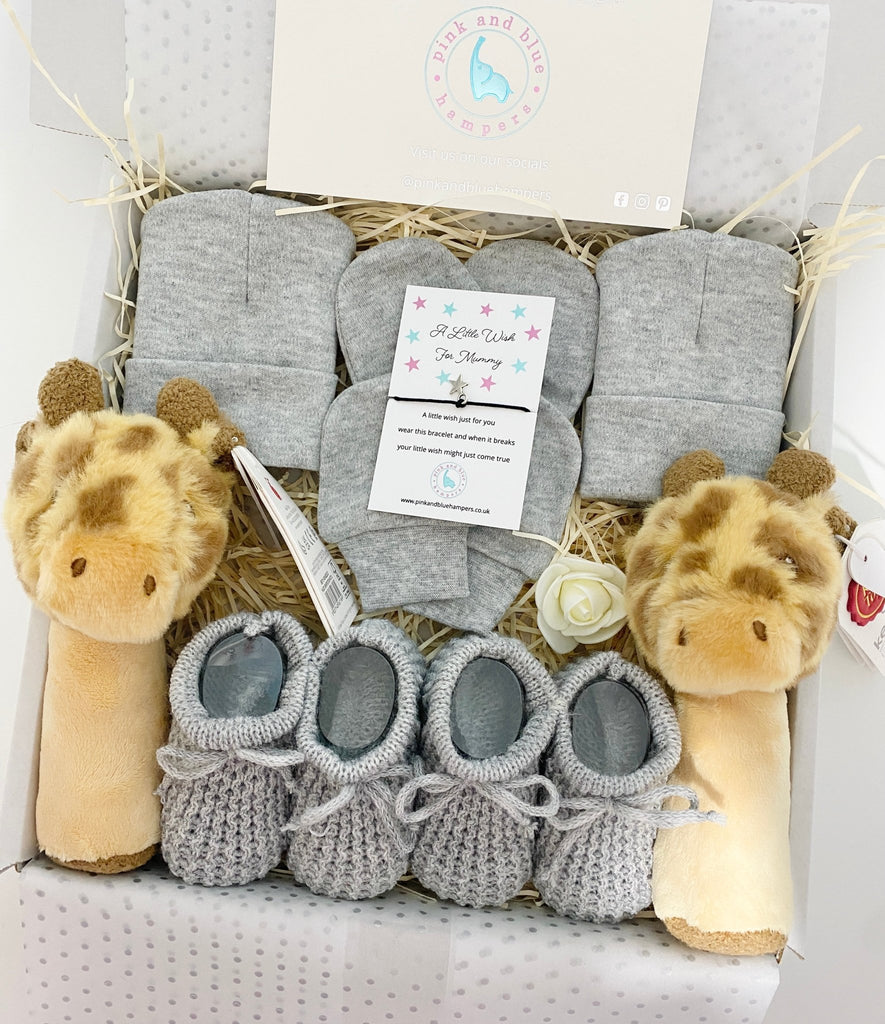 Stunning Twin Unisex Baby Gift Set, Twin Gift Set - Pink and Blue Hampers