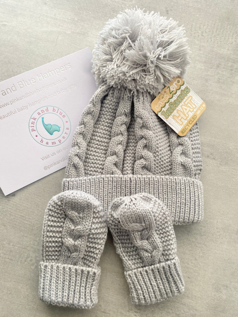 Sweet Hat & Mittens Set - Pink and Blue Hampers
