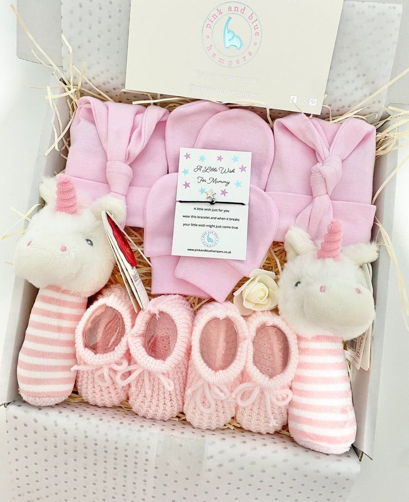 Sweet Twin Baby Girls Gift Set, Twin Gift Set - Pink and Blue Hampers